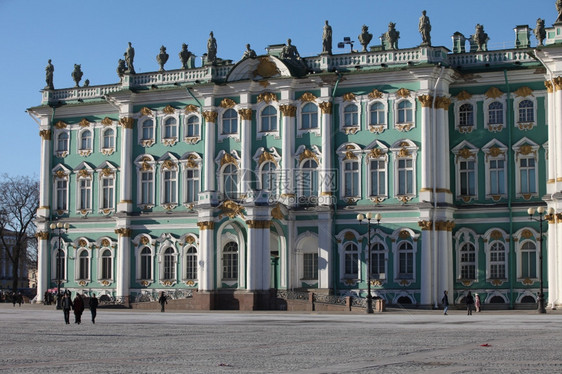 圣彼得堡冬季宫俄罗斯地标冬天图片