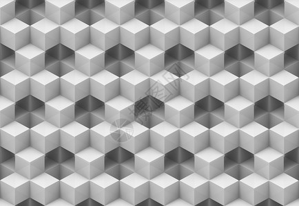 墙纸3d提供无缝现代灰色方格立体盒子壁背景插图网格图片素材
