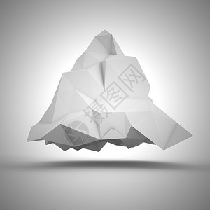 不规律的几何抽象学大白色折叠金字塔阿尔巴耶夫电脑图片