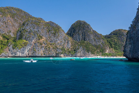 天空旅游水泰国克拉比安达曼海的马亚湾岛景图片