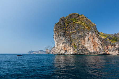 泰国克拉比安达曼海岛的景旅行悬崖蓝色的图片