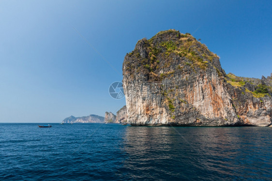 泰国克拉比安达曼海岛的景旅行悬崖蓝色的图片