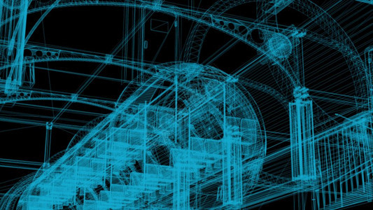 3dGaff工业建筑电线框架模型力量建筑物造图片