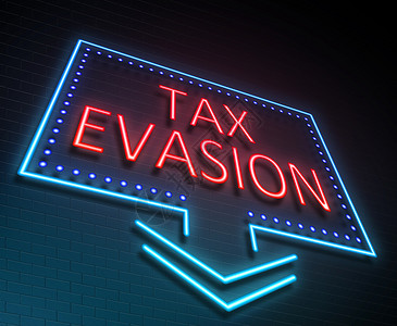 躲闪避免收入说明用逃税概念描绘一个明亮的避税信号图片