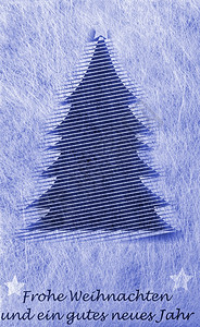 结构体圣诞树摘要和德国文的圣诞快乐和新年圣诞节卡片誕树和日耳曼语主题闪光图片