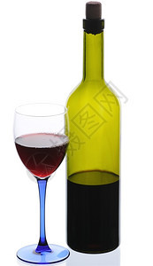 喝瓶装红酒白底面隔着玻璃用具白色的图片