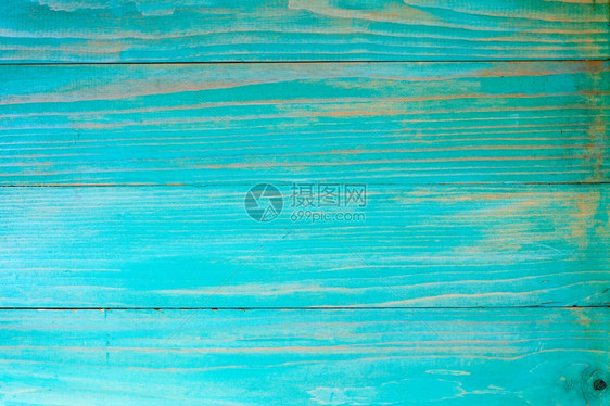 排蓝漆旧木墙作为背景青色风化图片