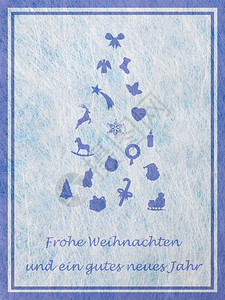结构体挫败雪圣诞节快乐新年的德文和各种圣诞运动以及德国字词的圣诞植物节日树图片