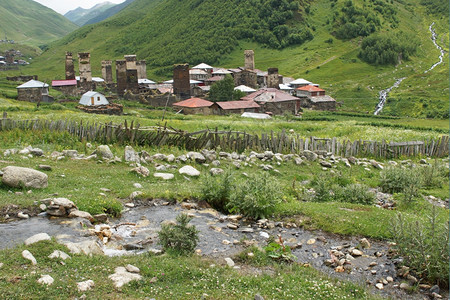 乌什古利斯瓦梅提亚格鲁吉欧洲风景优美旅行山图片