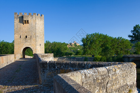 罗马桥弗里亚斯布尔戈卡蒂利亚和里昂埃布罗自然老的图片