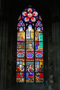 复古的维也纳VotivkircheVotive教堂的艺术作品工染色图片