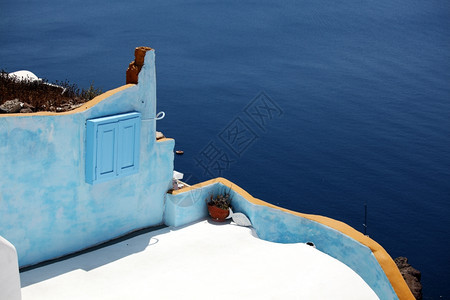 希腊语海景伊亚露台圣托里尼岛基克拉泽斯群岛希腊伊亚露台希腊天际线图片