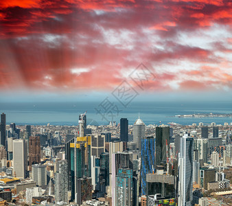 澳大利亚直升机对墨尔本天际线的空中观察天现代的办公室图片