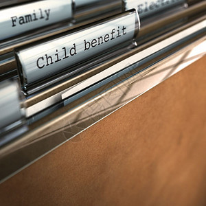 单词儿童福利金写在文件夹上有字空间可以写下模糊效果的儿童福利金税收入图片