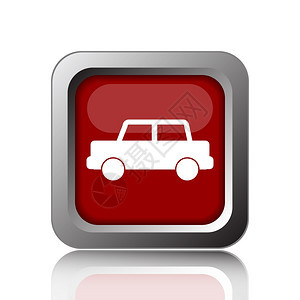 象征白色背景上的Car图标互联网按钮插图司机图片