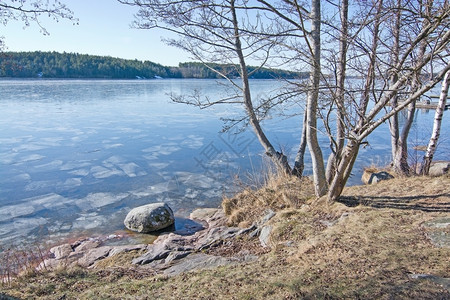 天气瑞典斯德哥尔摩Kanaan海滩湖边的冰冬天外部图片