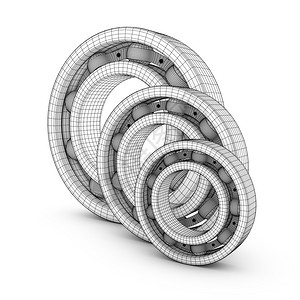 笼服务切径3D转化为的球轴承结构视图金属图片