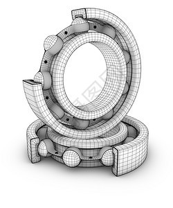 切径3D转化为的球轴承结构视图机械运输建造图片