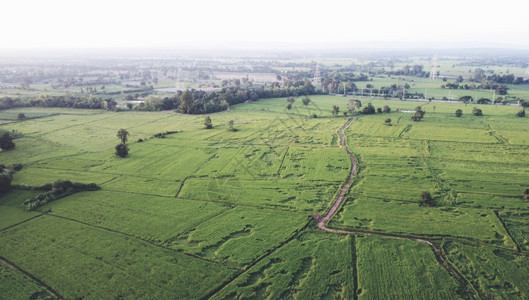 无人驾驶飞机空中照片农村绿色田乡的业景观图片