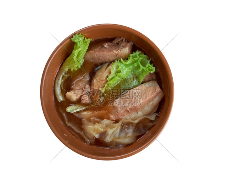 BakKutTeh马来西亚猪肉和草药汤茶东南巴克图片