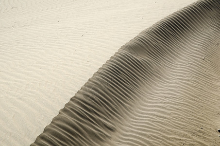 海滩一种在西班牙加那利群岛大海岸暴风天后沙层形成经过图片