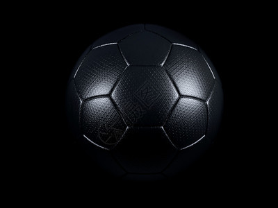 象征喜怒无常3D黑色足球或以背景突出显示在纹理表层和复制空间上的亮点图片