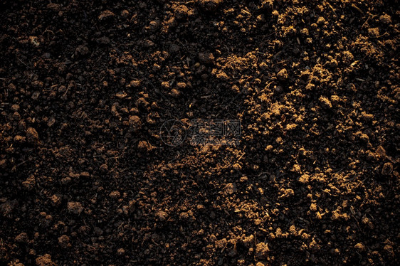 自然黑色的种植适合耕肥土壤质地本底图片