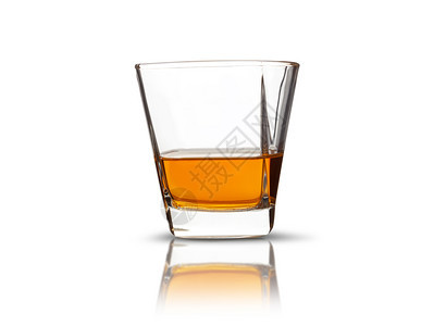 饮料酒精威士忌杯子白背景孤立于此目的图片
