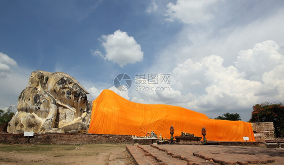 建筑学有着美丽的天空背景仰光布丁达图像寺庙亚洲人图片