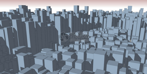 黑色的全景城市观Satch建筑草图3D插图名古屋商业图片