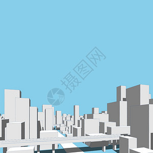 全景城市观Satch建筑草图3D插图镇名古屋塔图片