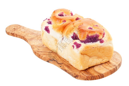 食物传统的新鲜木板上面包冷却白底照着亚洲的面包声Aasiabreadonwhitebrike图片