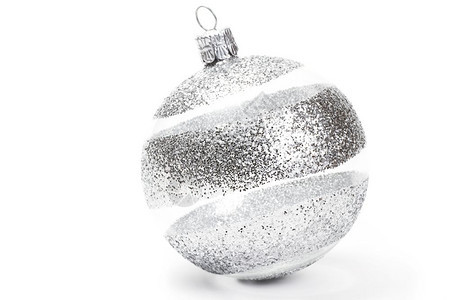 清晰的条纹圣诞舞会一号白底有闪亮斑纹的圣诞节舞会银树新的图片