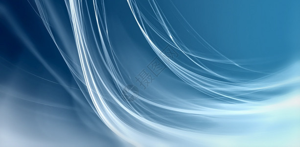 运动带平滑线的抽象蓝色背景波浪海图片