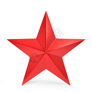 联盟白色背景上孤立的红色恒星3d插图圣诞节苏联图片