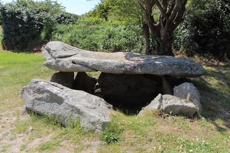 考古学凯尔特人在布列塔尼一个叫兰德乌韦兹的小镇里圣贡维尔岛图片