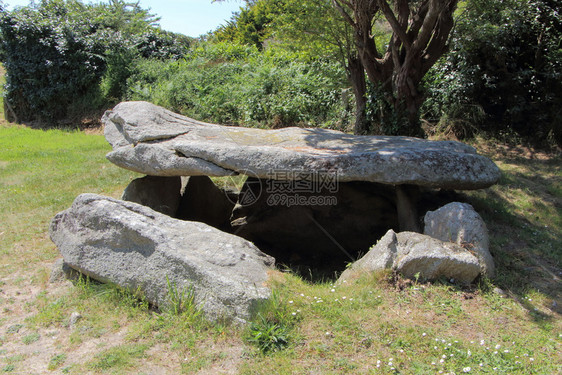 考古学凯尔特人在布列塔尼一个叫兰德乌韦兹的小镇里圣贡维尔岛图片