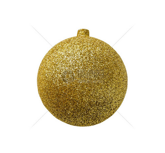 颜色黄的金圣诞节球白背景上的闪光星被孤立金的图片