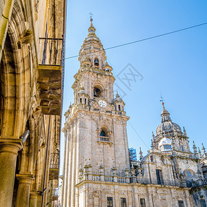 宗教建筑圣地亚哥德康波斯特拉大教堂西班牙朝圣场所象征建筑的旅游图片