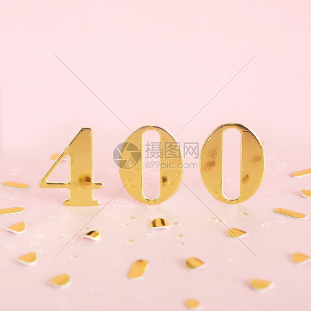 价格粉色的为了数字40是粉红背景的金数面纸间文本空金色图片