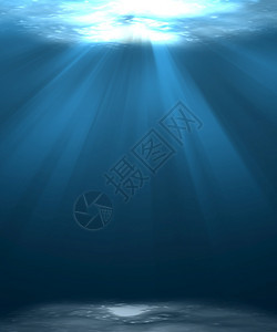光束海洋水下深或底景象背及阳光或者太图片