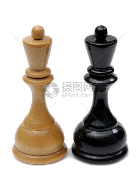 力量木制象棋粉碎光和暗色竞赛运动图片