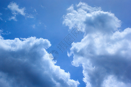 自然蓝天空白有云夏景图片