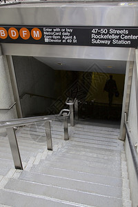 新的纽约47至50街的橙色线洛克菲勒中心美国地铁站市中心火车图片