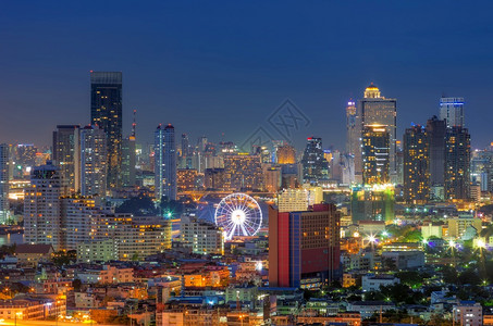 曼谷城市夜景风光图片