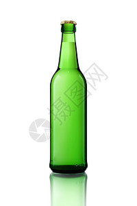 插图小样3d一种绿色瓶子玻璃啤酒模式在白精饮料上单独隔离清酒概念透明图片