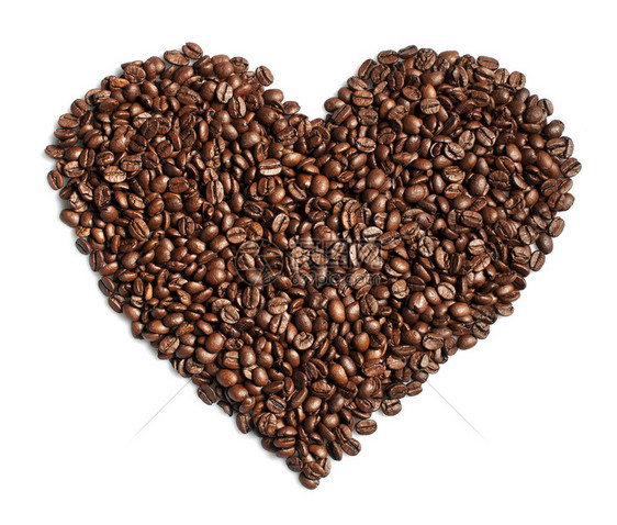 咖啡豆组成爱心图片