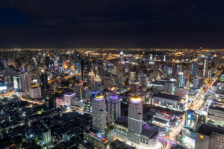 曼谷城市夜景风光图片