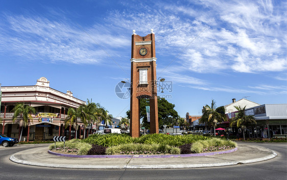 北方190年为纪念澳大利亚新南威尔士格拉夫顿市成立五十周年而建于190年的时钟塔ClockTower拱首脑图片