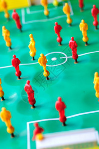 数据场地运动桌面足球游戏红黄玩家的宏拍摄NameK图片